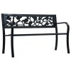 Garden Bench 49.2" Black Steel