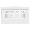 Professional Party Tent with Side Walls 13.1'x13.1' White 90 g/mÃ‚Â²