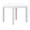 Garden Table White 31.1"x31.1"x28.3" Plastic Rattan Look