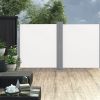 Retractable Side Awning Cream 55.1"x236.2"