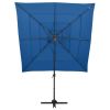 4-Tier Parasol with Aluminum Pole Azure Blue 98.4"x98.4"