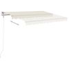Automatic Retractable Awning with Posts 13.1'x9.8' Cream