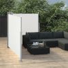 Retractable Side Awning Cream 47.2"x236.2"
