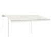 Automatic Retractable Awning with Posts 13.1'x9.8' Cream