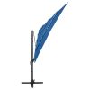 4-Tier Parasol with Aluminum Pole Azure Blue 98.4"x98.4"