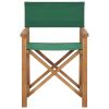 Director's Chairs 2 pcs Solid Teak Wood Green