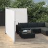 Retractable Side Awning Cream 55.1"x236.2"