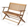 Garden Bench 47.2" Solid Acacia Wood