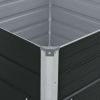 Raised Garden Bed 39.4"x39.4"x17.7" Galvanised Steel Anthracite