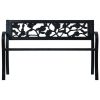 Garden Bench 49.2" Black Steel