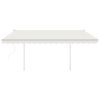 Automatic Retractable Awning with Posts 13.1'x9.8' Cream