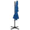 4-Tier Parasol with Aluminum Pole Azure Blue 98.4"x98.4"
