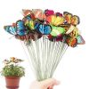 Mix Color Garden Yard Planter Ornaments Flower Arrangement Decoration Colorful Butterfly Stakes
