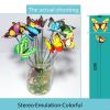 Mix Color Garden Yard Planter Ornaments Flower Arrangement Decoration Colorful Butterfly Stakes