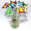 Mix Color Garden Yard Planter Ornaments Flower Arrangement Decoration Colorful Butterfly Stakes