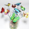 Mix Color Garden Yard Planter Ornaments Flower Arrangement Decoration Colorful Butterfly Stakes