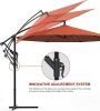 12 FT Outdoor Patio Umbrella Pool Beach Umbrella for Garden Backyard, Champagne